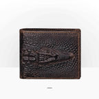 Fashion Genuine Leather Long Wallet 3D Dragon Embossed Men’s Purse - VacationGrabs