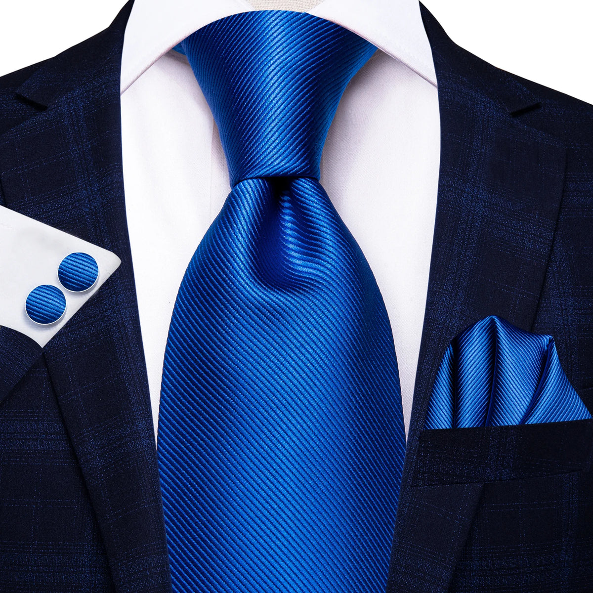 Men's Blue Cufflinks Cufflinks Set with Ties