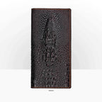 Fashion Genuine Leather Long Wallet 3D Dragon Embossed Men’s Purse - VacationGrabs