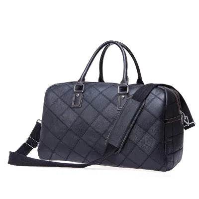 Genuine Leather Travel Bag Weekend Duffle Large Carry On Luggage - VacationGrabs