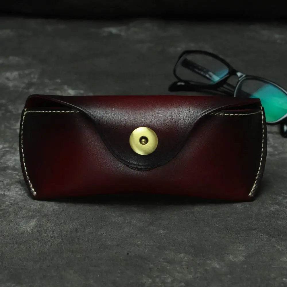 Luxury Leather Sunglass Cases Full Grain Eyeglass Case for Men & Women - VacationGrabs