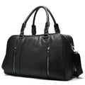 Latest Design Black Leather Travel Duffle Bag for Men & Women - VacationGrabs