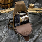 Men's Genuine Leather Sling Bag – Vintage Chest Pack