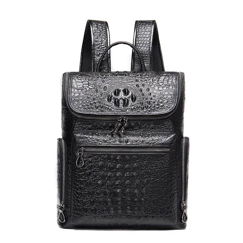 Vintage Style Leather Backpack for Men Travel Bag with Anti-Theft - VacationGrabs