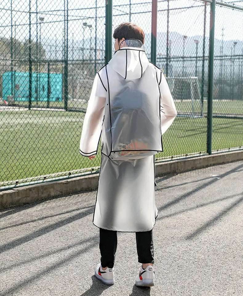 Transparent Raincoats Waterproof Rainwear Backpack - VacationGrabs