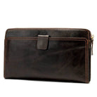 Large Capacity Cowhide Mobile Phone Bag Genuine Leather Clutch Purse - VacationGrabs