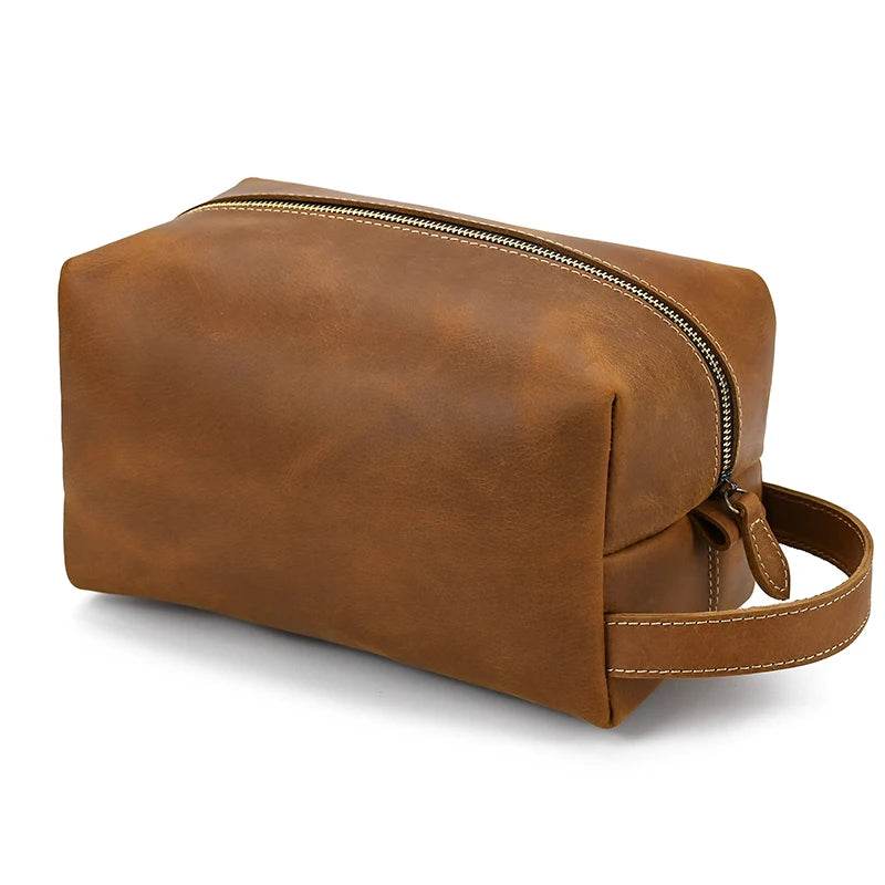 Vintage Crazy Horse Storage Clutch for Men & Women - VacationGrabs
