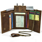 Hot Fashion Short Wallet for Men with Iron Chain Coin Card Holder - VacationGrabs