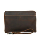 Genuine Leather Hand Clutch with Wrist Band | Men's iPad & iPhone Organizer - VacationGrabs