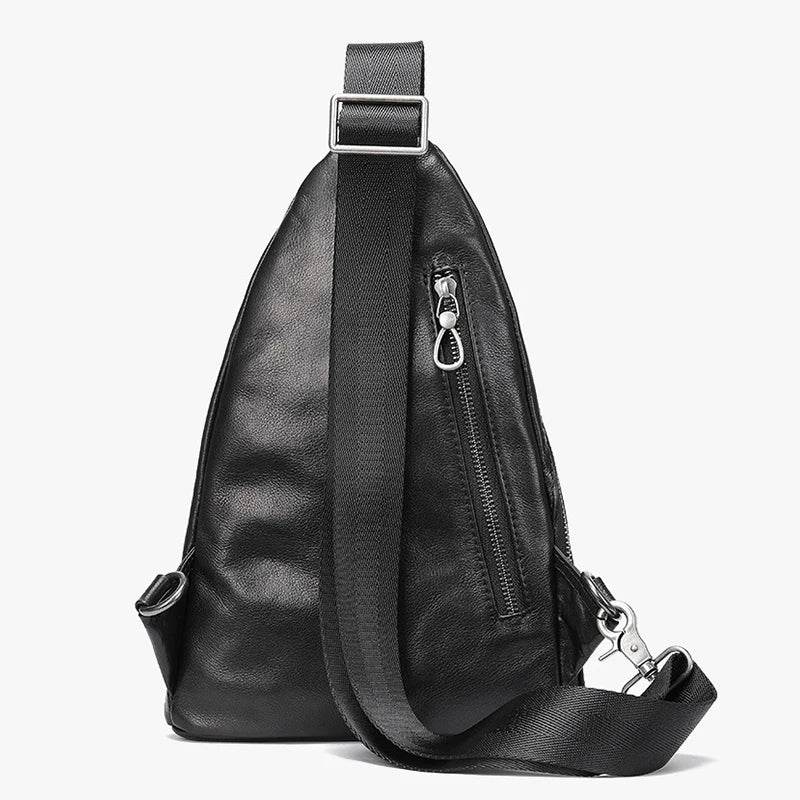Design Men's Chest Bag Natural Cow Skin Summer Riding Crossbody - VacationGrabs