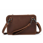 Leather Clutch Bag iPad Tablet Cover Bag with Shoulder Strap - VacationGrabs