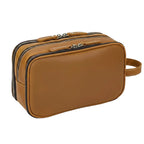 Leather Cosmetic Bag Toiletries Organizer Luxury Clutch for Men & Women - VacationGrabs