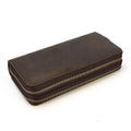 Cool Fashion Leather Clutch Wallet for Evening Party Zippered Large Purse - VacationGrabs