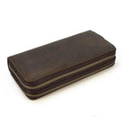 Cool Fashion Leather Clutch Wallet for Evening Party Zippered Large Purse - VacationGrabs