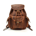 USB Charging Leather Backpack for Men 15.6" Laptop