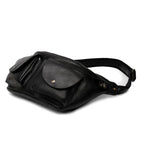 Large Chest Bag Genuine Leather Crossbody Sling Outdoor Bag Men - VacationGrabs