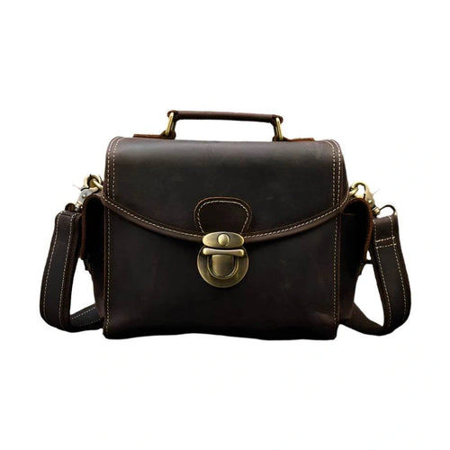 Vintage Leather Satchel Camera Bag for Professional Photographers - VacationGrabs