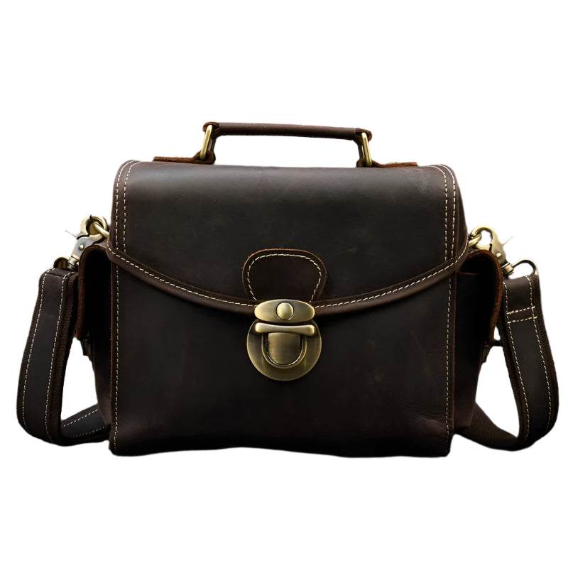 Vintage Leather Satchel Camera Bag for Professional Photographers - VacationGrabs