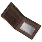 Crazy Horse Men’s Short Wallet for Gifts Retro Fashion Leather - VacationGrabs