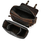 Crazy Horse Leather Camera Shoulder Bag – Vintage Crossbody - VacationGrabs