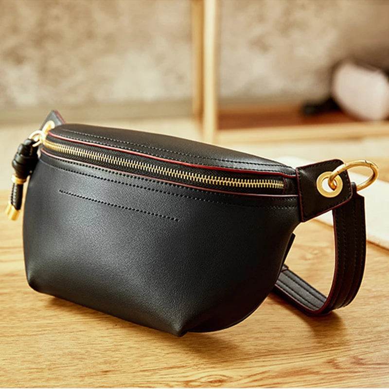 Fashion Leather Fanny Pack for Women Travel Outdoor Waist Bag - VacationGrabs
