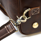 Rolling Genuine leather hand luggage travel bag with wheels