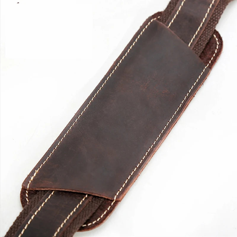 Genuine Leather Straps For Travel Bag Briefcase Duffel