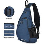 USB Charging Crossbody Bag — Water-Resistant Travel Sling