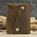 Crazy Horse Leather Wallet High Quality Slim Cardholder for Men - VacationGrabs