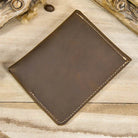 Crazy Horse Leather Wallet High Quality Slim Cardholder for Men - VacationGrabs