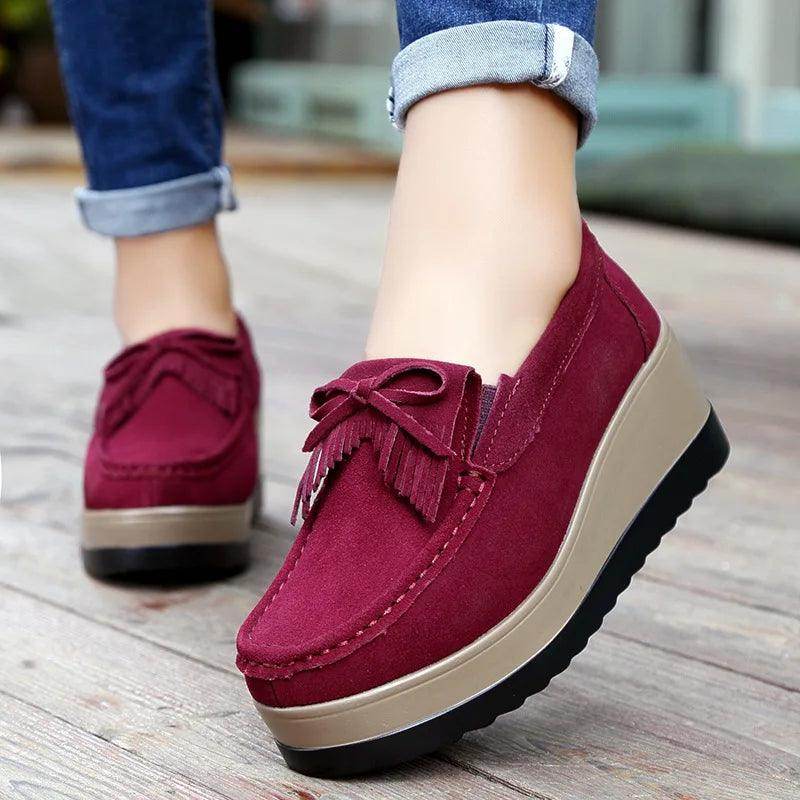 Suede Tassel Fringe Loafers Moccasins - VacationGrabs