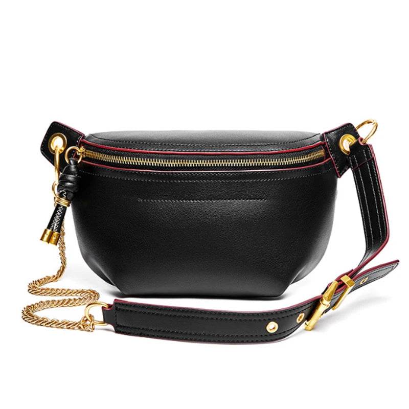 Fashion Leather Fanny Pack for Women Travel Outdoor Waist Bag - VacationGrabs