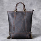 Leather Sling Bag Dual Use Crazy Horse Men’s Travel Daypack - VacationGrabs