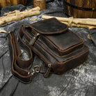 Genuine Leather Sling Bag Anti-Theft Sport Biking Chest Pack Men - VacationGrabs