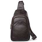 Casual Men's Chest Bag Genuine Leather Crossbody Soft Cow Leather - VacationGrabs