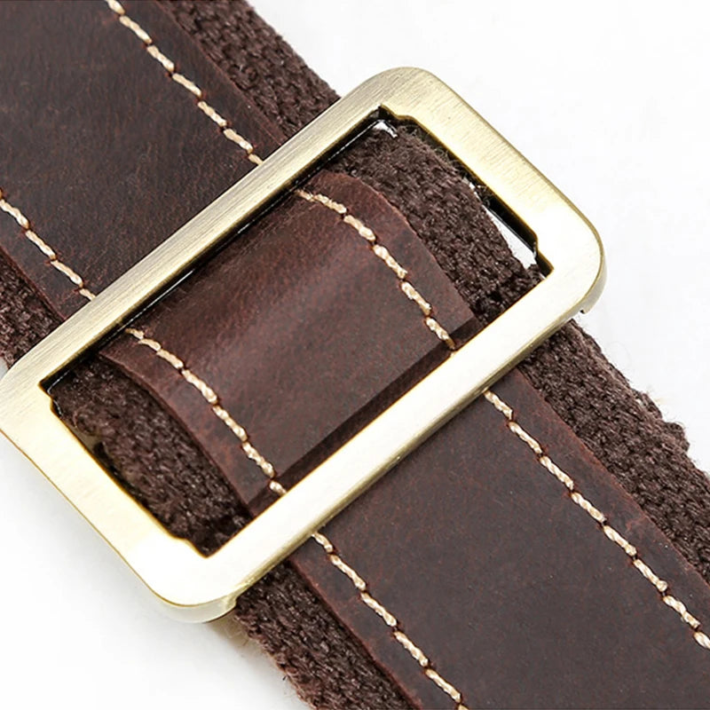 Genuine Leather Straps For Travel Bag Briefcase Duffel