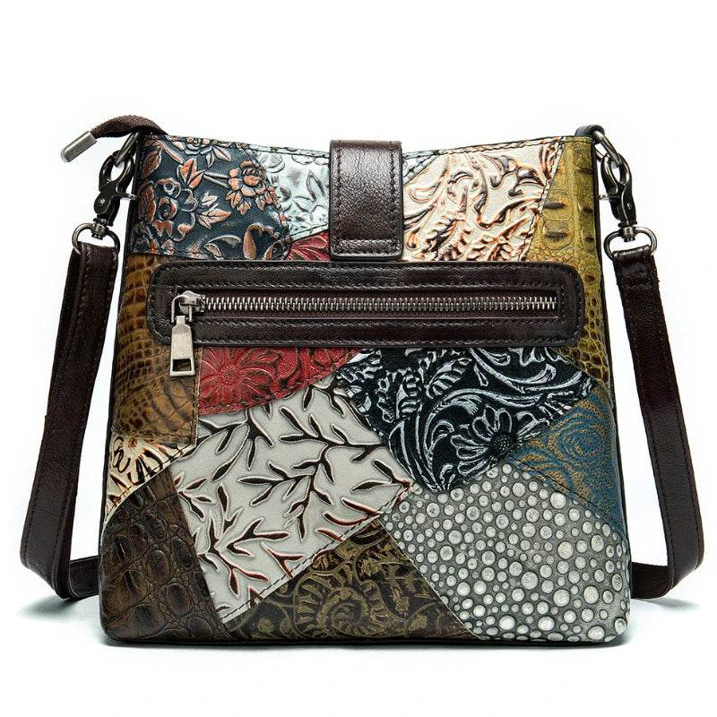 Ethnic Style Genuine Leather Shoulder Bag for Women Crossbody - VacationGrabs