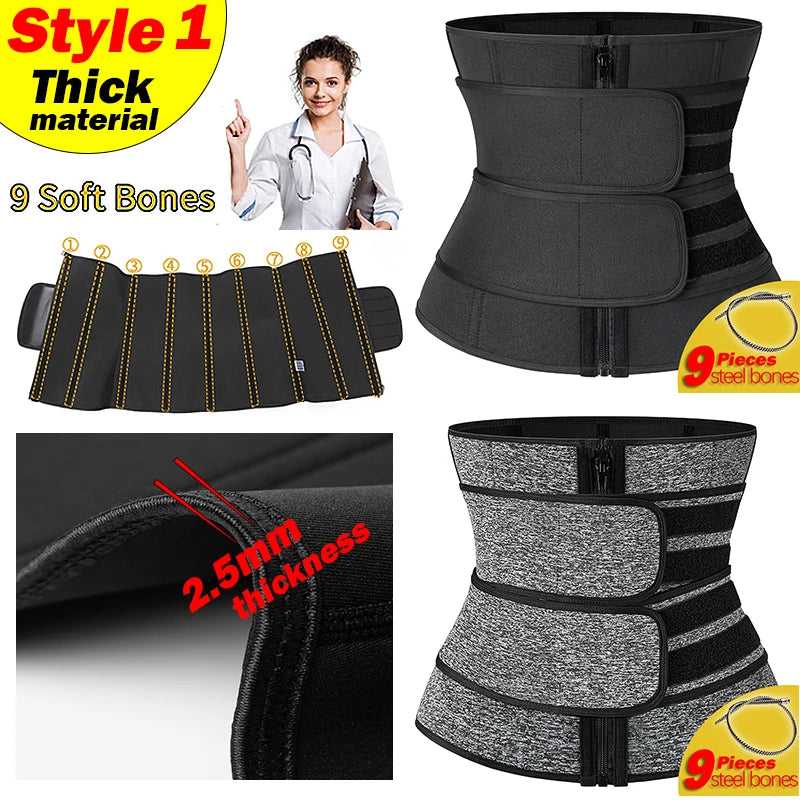 Women's Neoprene Waist Trainer Corset Body Shaper Belt