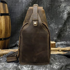 Men's Genuine Leather Sling Bag – Vintage Chest Pack