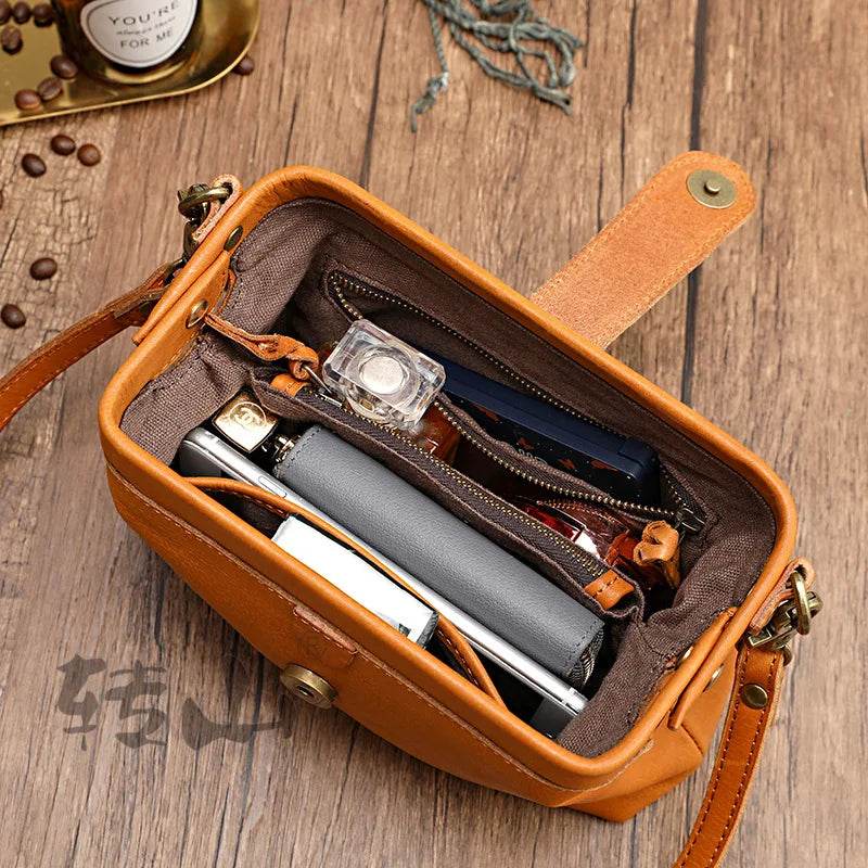 Fashionable Women’s Crossbody Bag Small Genuine Leather Bag - VacationGrabs