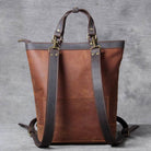 Leather Sling Bag Dual Use Crazy Horse Men’s Travel Daypack - VacationGrabs