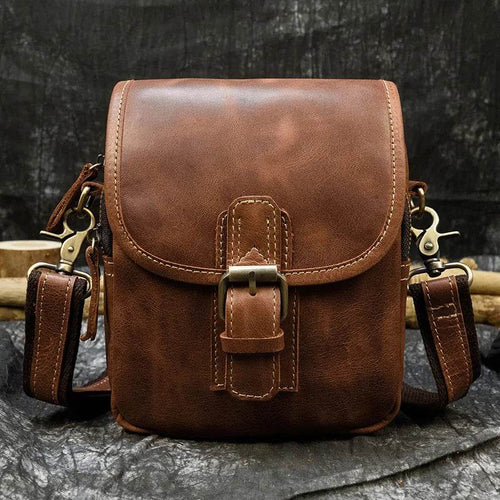 Genuine Leather Shoulder Waist Bag – Anti-Theft Crossbody Phone - VacationGrabs