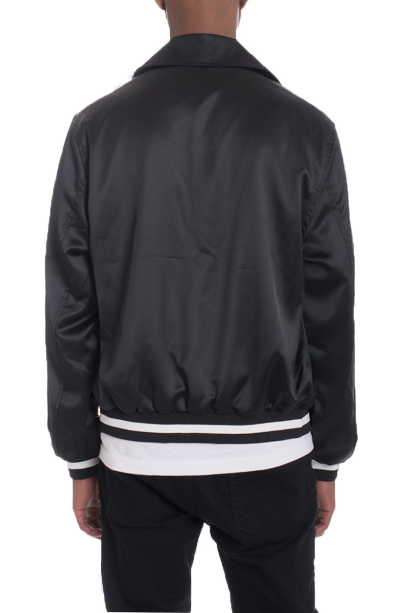 Luxe Satin Bomber Jacket