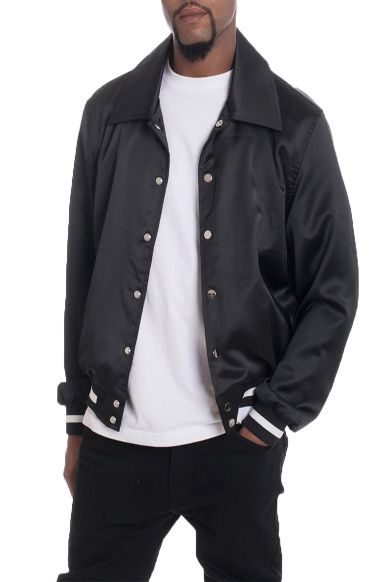 Luxe Satin Bomber Jacket