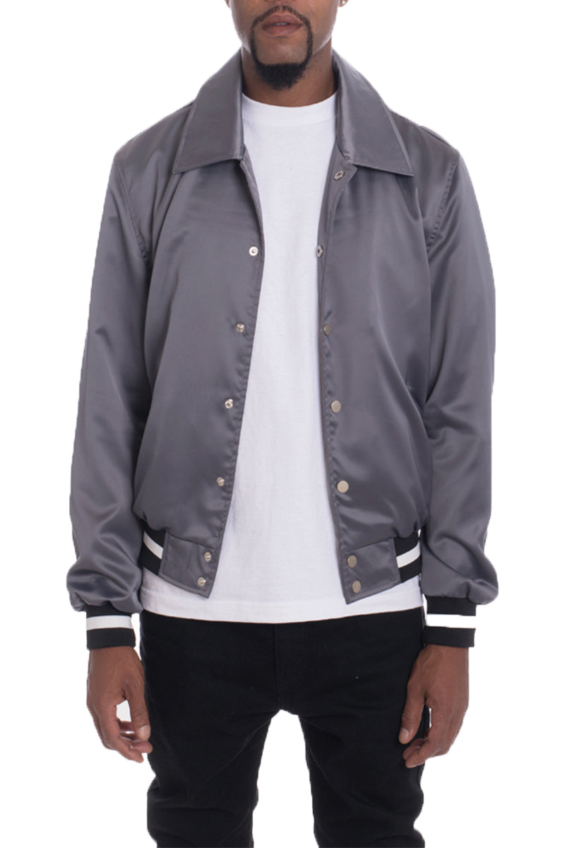 Luxe Satin Bomber Jacket