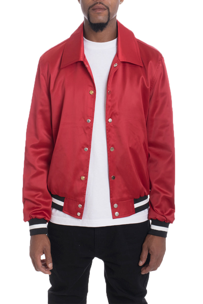 Luxe Satin Bomber Jacket