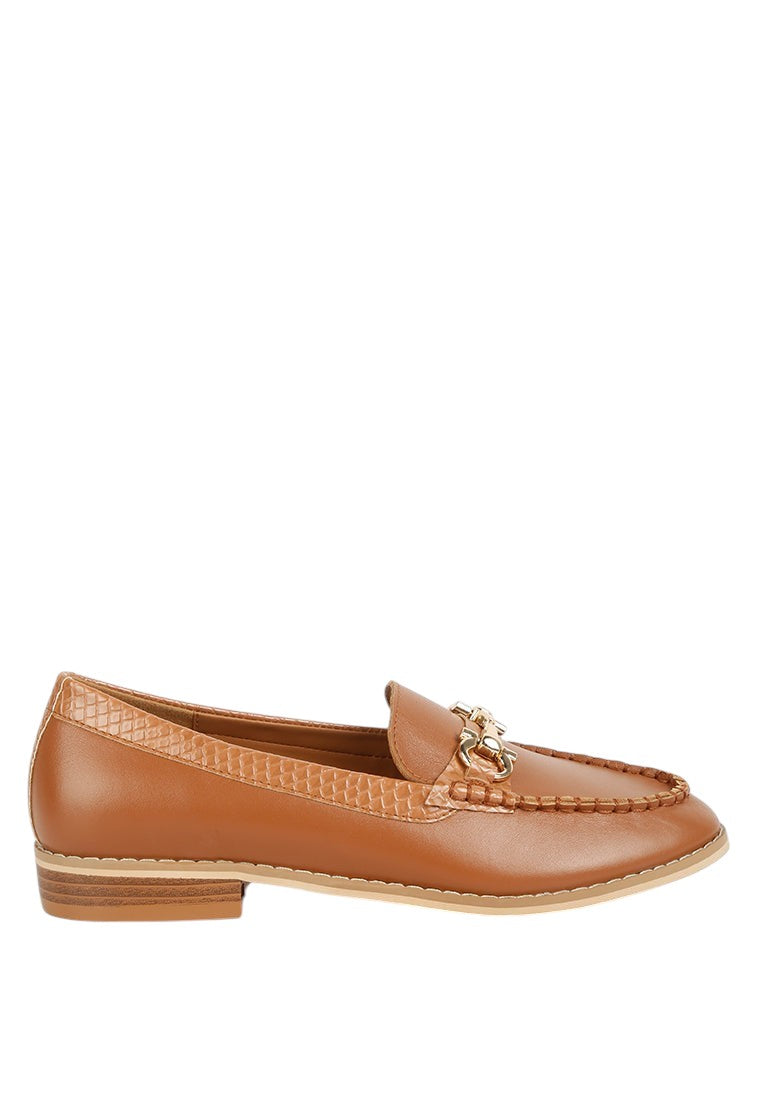 Holda Horsebit Embelished Loafers With Stitch Detail
