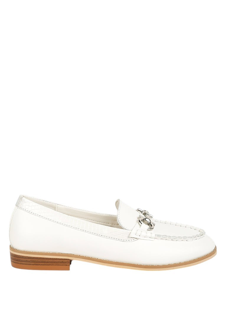 Holda Horsebit Embelished Loafers With Stitch Detail