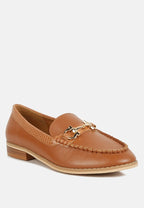 Holda Horsebit Embelished Loafers With Stitch Detail
