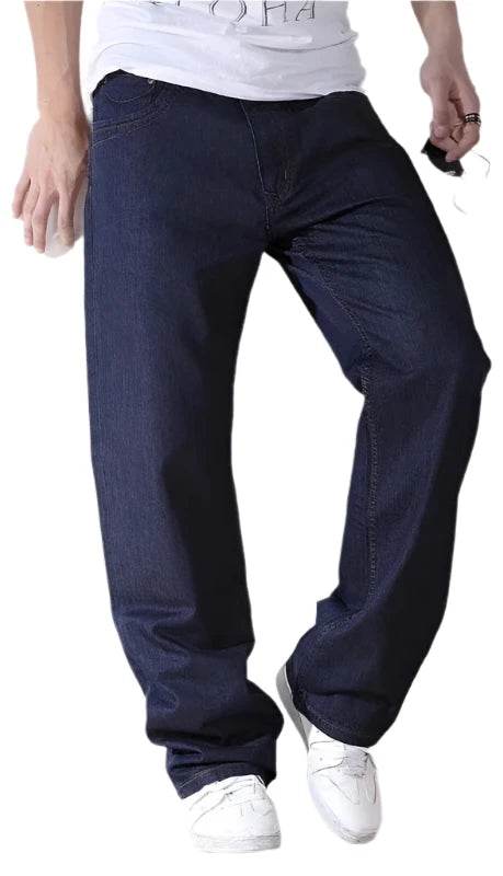 Mens Straight Loose Baggy Jeans Pants - VacationGrabs